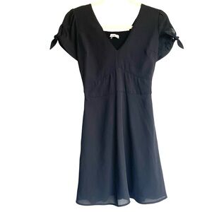 Abercrombie & Fitch Women’s Black Tie-Sleeve Fit and Flare Mini Dress Size XXS